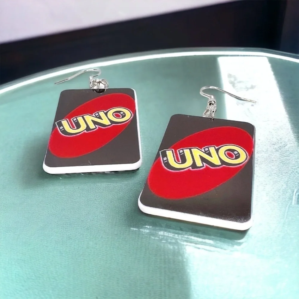UNO-Forgettable Fun: Colorful Card Earrings That Deal Style! NWT Jewelry